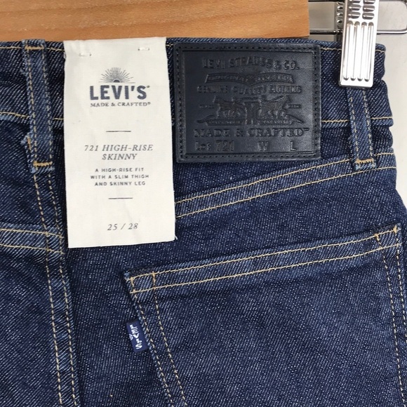 NWT Levi’s 721 Selvedge High Rise Skinny Jeans Size 25 - Picture 13 of 13